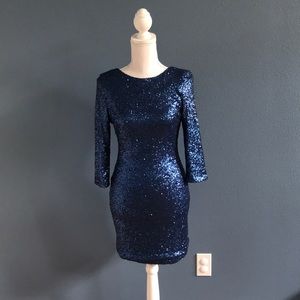 Tobi Blue sequin dress